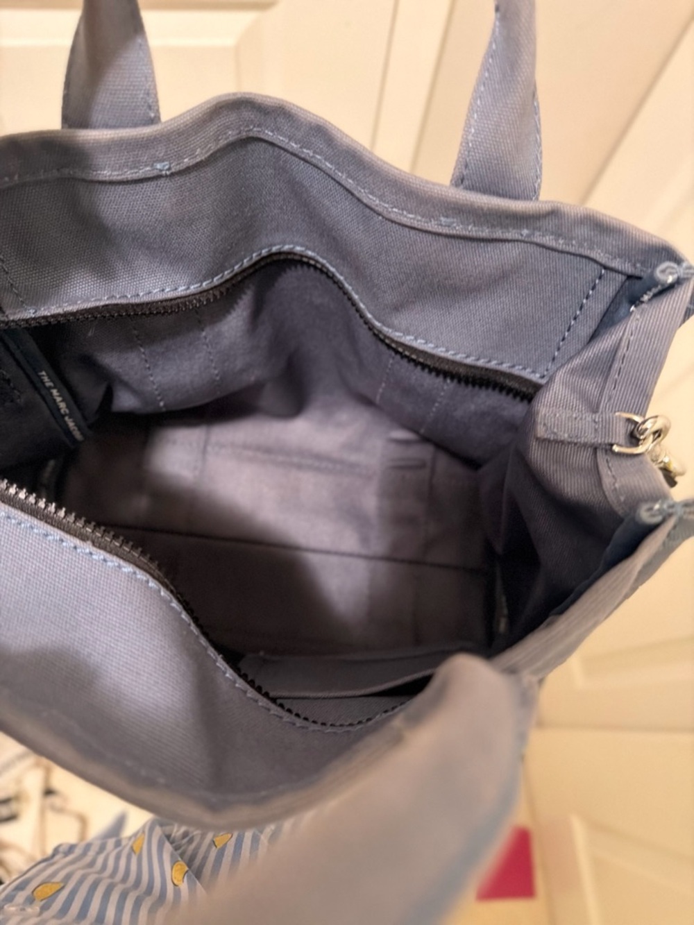 Marc Jacobs Blue Canvas Tote Bag